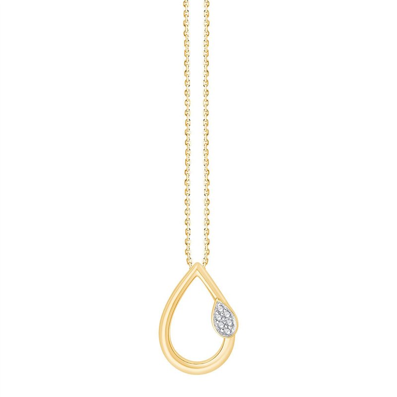 Collier toi et moi diamant en or 9 carats