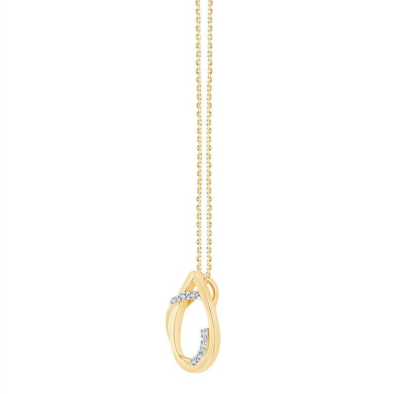 Collier toi et moi diamant en or 9 carats