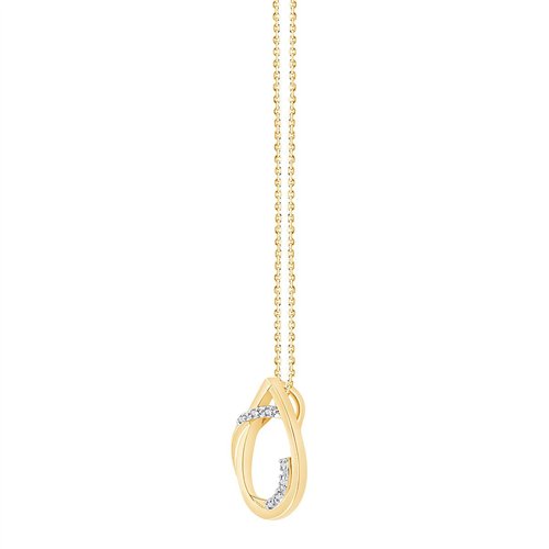 Collier toi et moi diamant en or 9 carats