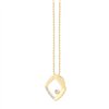 Collier serti clos diamant en or 9 carats