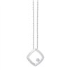 Collier serti clos diamant en or 9 carats