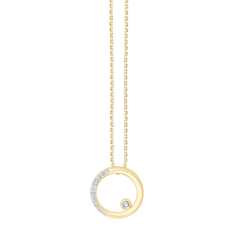 Collier toi et moi diamant en or 9 carats