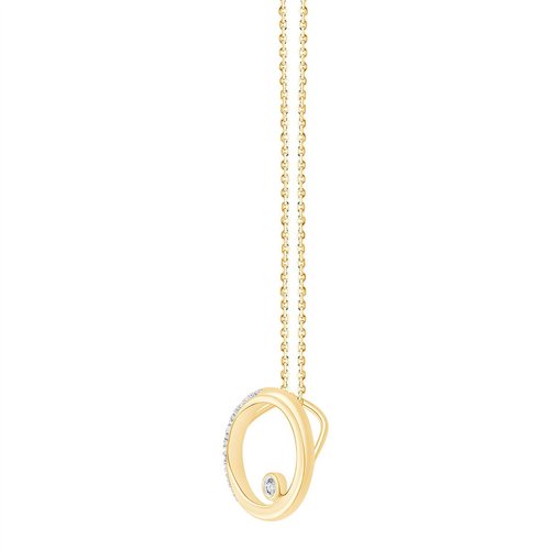 Collier toi et moi diamant en or 9 carats