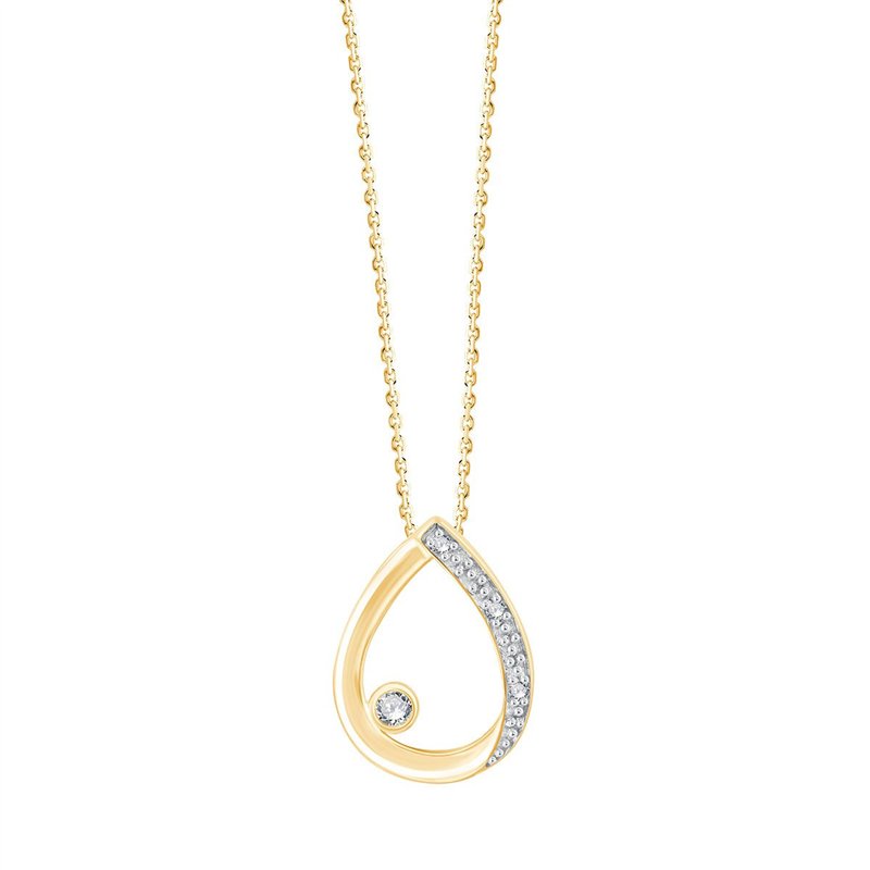 Collier toi et moi diamant en or 9 carats
