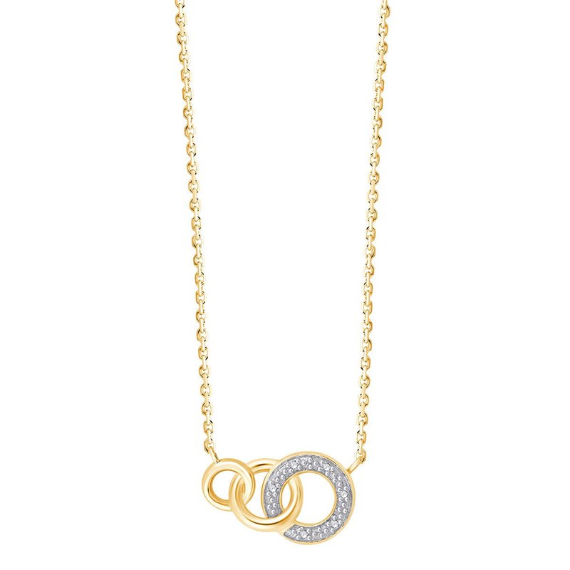 Collier trilogie diamant en or 9 carats