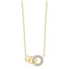Collier trilogie diamant en or 9 carats
