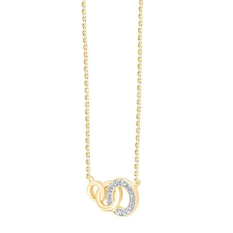 Collier trilogie diamant en or 9 carats