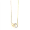 Collier trilogie diamant en or 9 carats