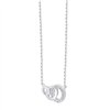 Collier trilogie diamant en or 9 carats