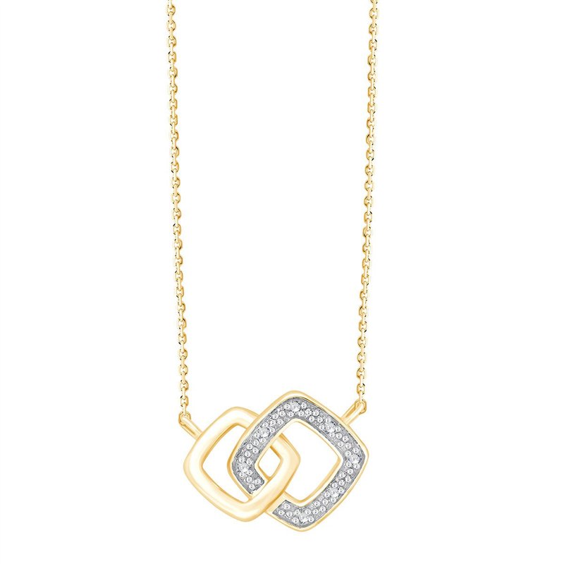 Collier toi et moi diamant en or 9 carats
