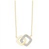 Collier toi et moi diamant en or 9 carats