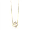 Collier toi et moi diamant en or 9 carats