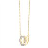 Collier toi et moi diamant en or 9 carats