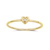 Bague serti clos diamant en or 9 carats