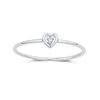 Bague serti clos diamant en or 9 carats