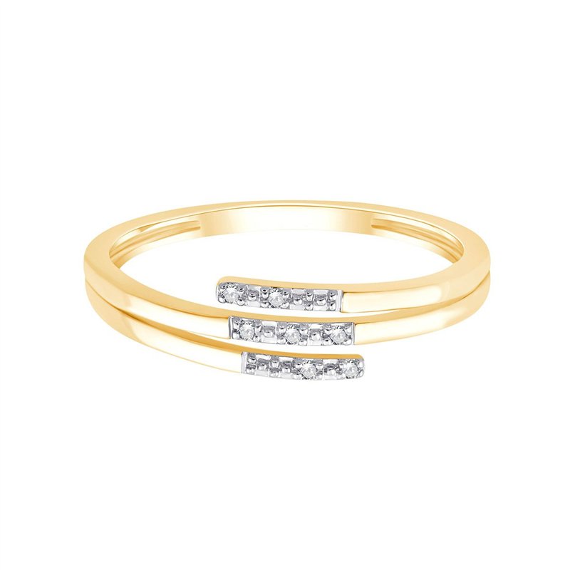Bague trilogie diamant en or 9 carats