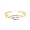Bague trilogie diamant en or 9 carats