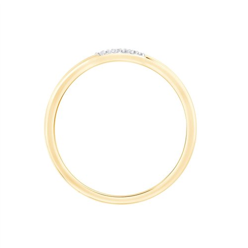 Bague trilogie diamant en or 9 carats