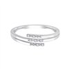 Bague trilogie diamant en or 9 carats