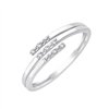 Bague trilogie diamant en or 9 carats