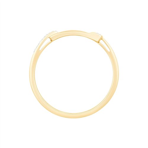Bague serti clos diamant en or 9 carats