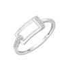 Bague serti clos diamant en or 9 carats