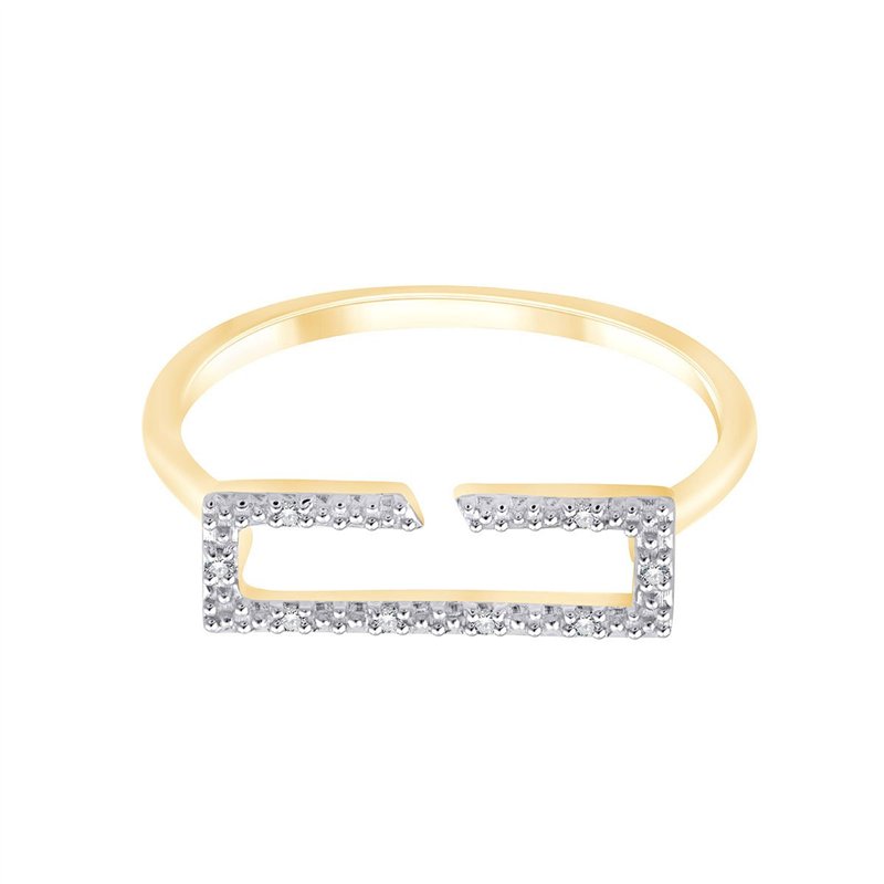 Bague toi et moi diamant en or 9 carats