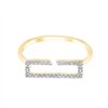 Bague toi et moi diamant en or 9 carats