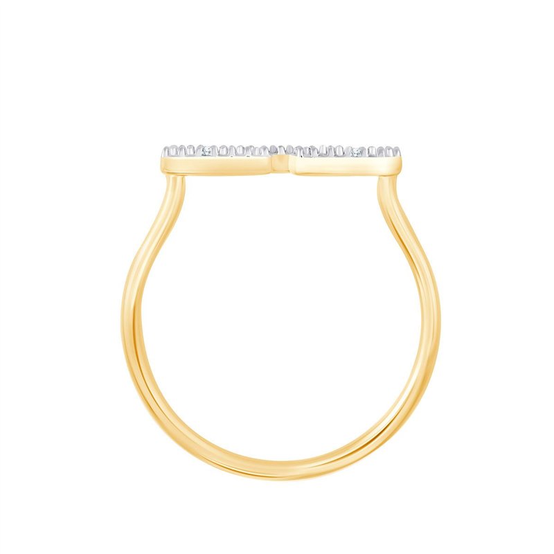 Bague toi et moi diamant en or 9 carats