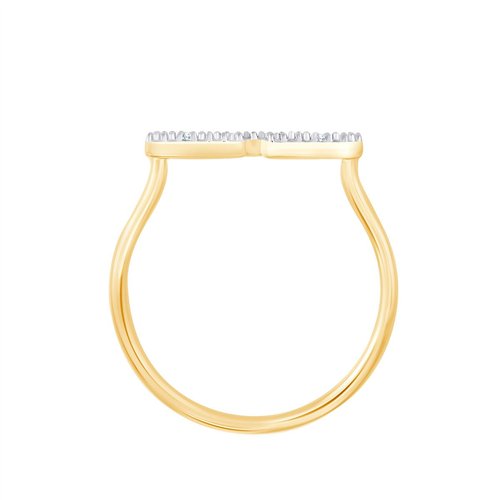 Bague toi et moi diamant en or 9 carats