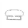 Bague toi et moi diamant en or 9 carats
