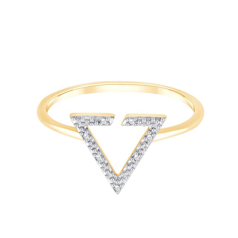 Bague toi et moi diamant en or 9 carats