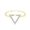 Bague toi et moi diamant en or 9 carats