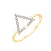 Bague toi et moi diamant en or 9 carats