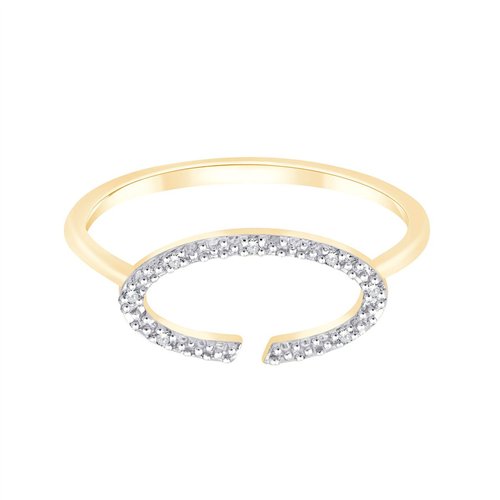 Bague toi et moi diamant en or 9 carats