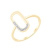Bague serti clos diamant en or 9 carats