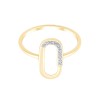 Bague serti clos diamant en or 9 carats
