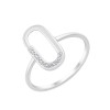 Bague serti clos diamant en or 9 carats