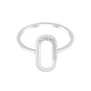 Bague serti clos diamant en or 9 carats