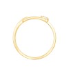 Bague serti clos diamant en or 9 carats