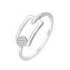 Bague serti clos diamant en or 9 carats