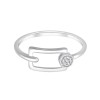 Bague serti clos diamant en or 9 carats