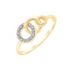 Bague toi et moi diamant en or 9 carats