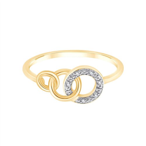 Bague toi et moi diamant en or 9 carats