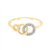 Bague toi et moi diamant en or 9 carats