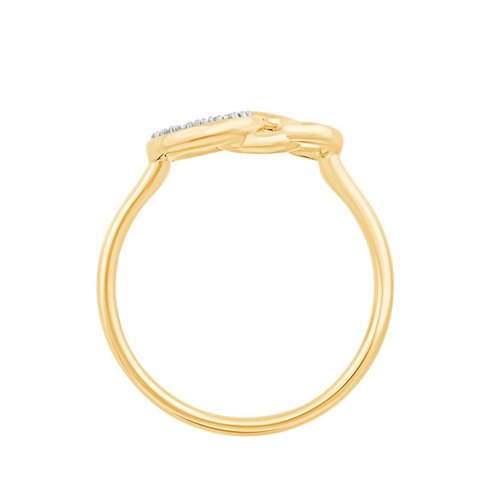 Bague toi et moi diamant en or 9 carats