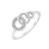 Bague toi et moi diamant en or 9 carats