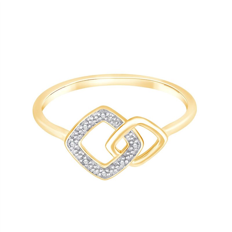Bague toi et moi diamant en or 9 carats