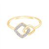 Bague toi et moi diamant en or 9 carats