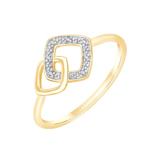 Bague toi et moi diamant en or 9 carats